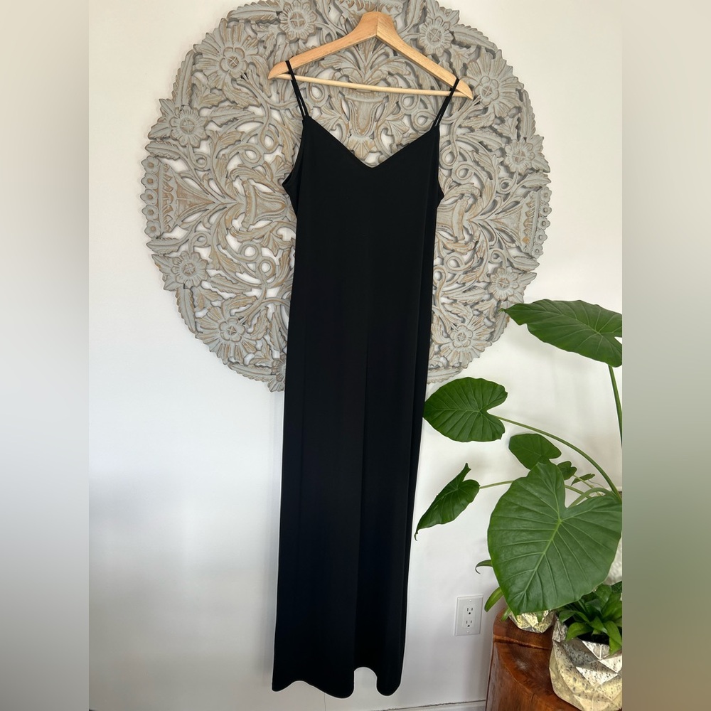 Vintage Jump Apparel Maxi Dress Black Spaghetti Strap Size 9/10